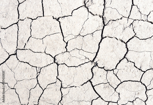 White cracked earth texture background