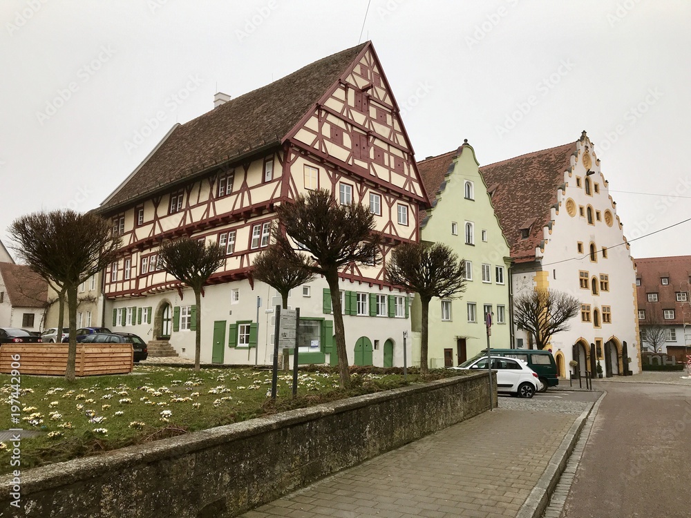 Fachwerkhäuser in Nördlingen (Schwaben, Bayern)