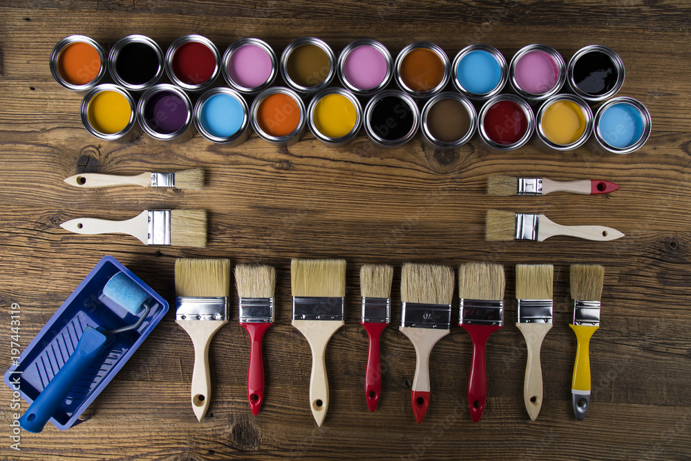 Painting tools and accessories - obrazy, fototapety, plakaty 