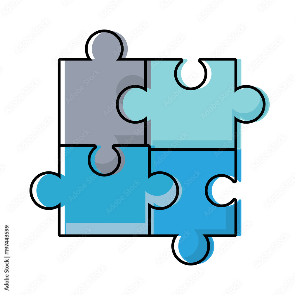 puzzle pieces icon over white background, colorful design. vector illustration puzzle pieces icon over white background, colorful design. vector illustration