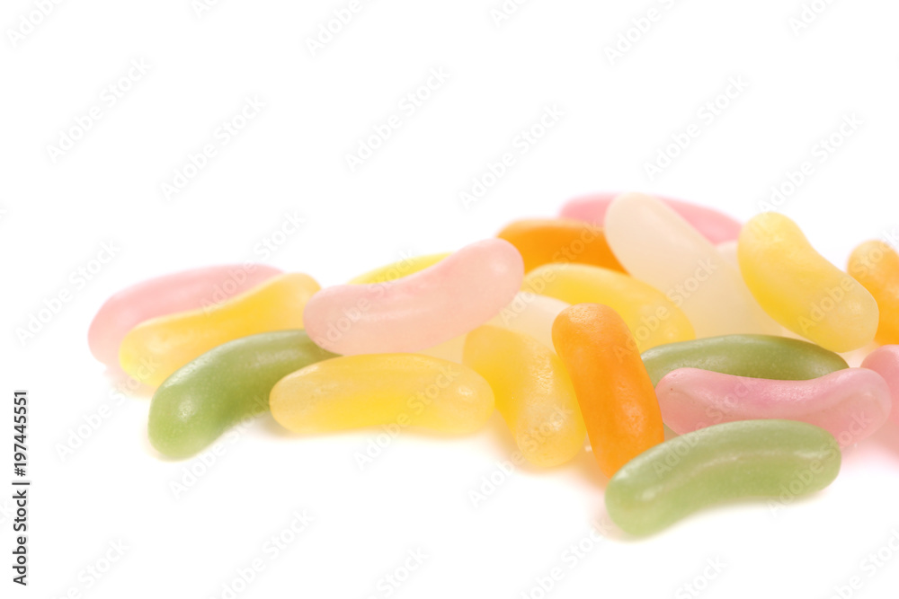 Colorful jelly candy sweet sugar isolated on white background Colorful jelly candy sweet sugar isolated on white background