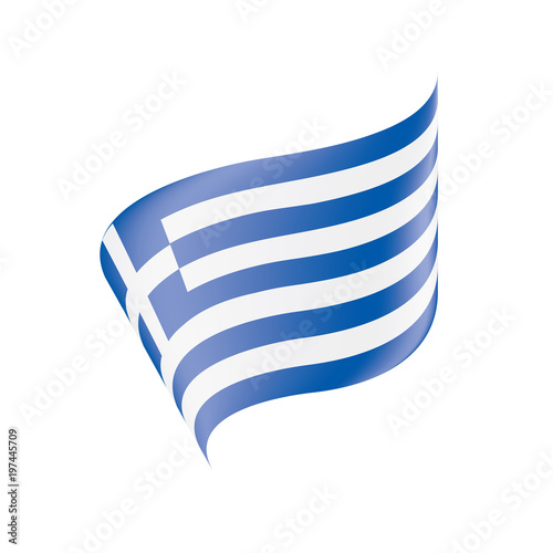 Greece flag, vector illustration