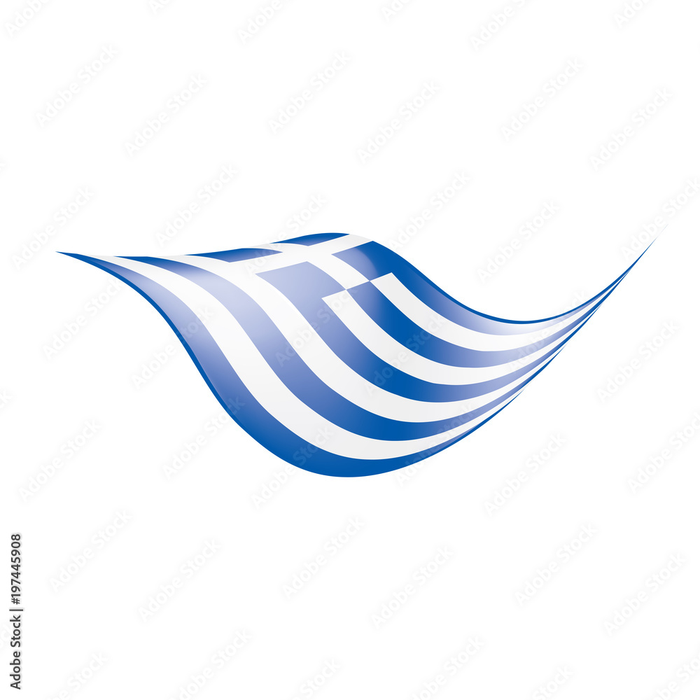 Fototapeta premium Greece flag, vector illustration