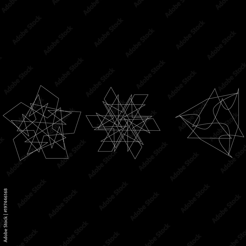 Geometric set stars and flowers for gifts and holidays pattern vector EPS10 Geometric set stars and flowers for gifts and holidays pattern vector EPS10