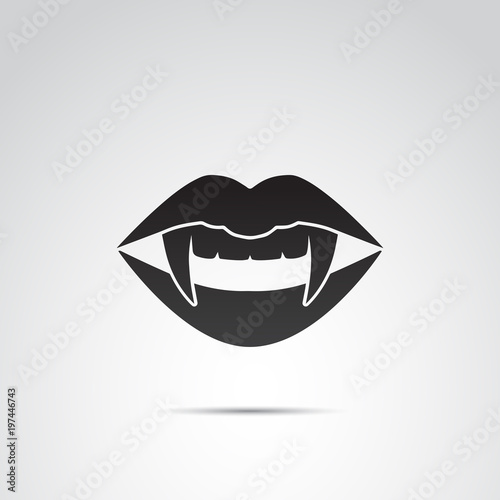 Vampire teeth vector icon.