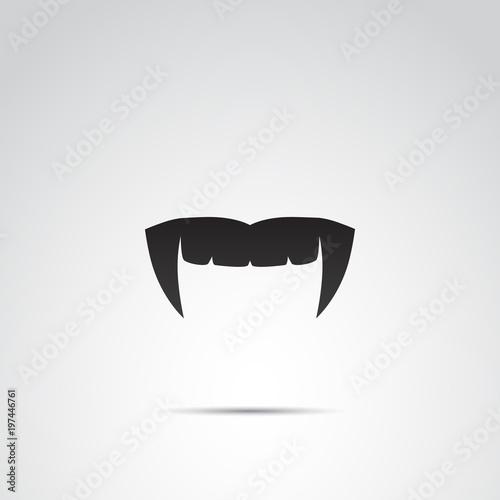 Vampire teeth vector icon.