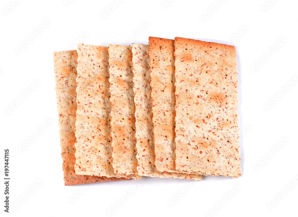 stack of square crackers isolated on white background. Dry cracker cookies isolated stack of square crackers isolated on white background. Dry cracker cookies isolated