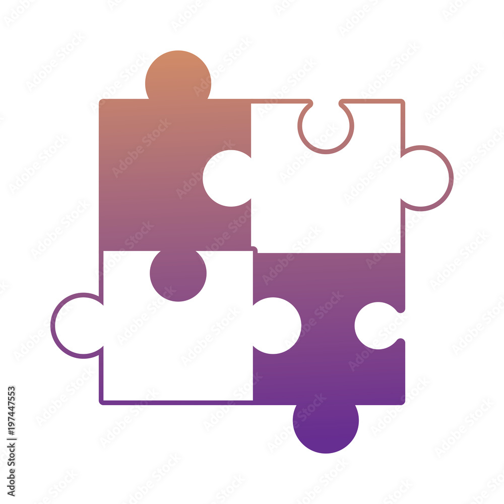 puzzle pieces icon over white background, colorful design. vector illustration puzzle pieces icon over white background, colorful design. vector illustration