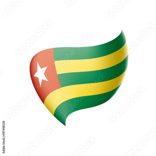 togo flag, vector illustration