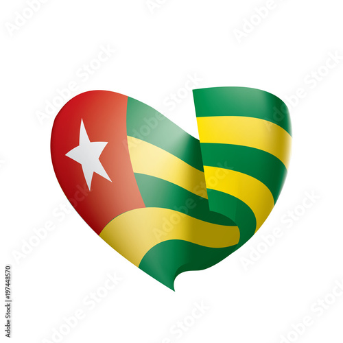 togo flag, vector illustration