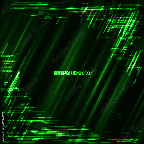 glitch natural green science background