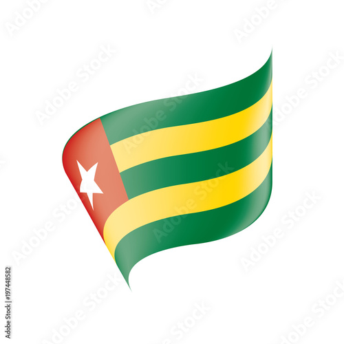 togo flag, vector illustration
