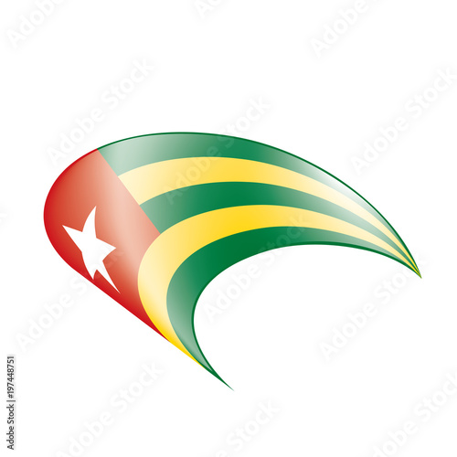 togo flag, vector illustration