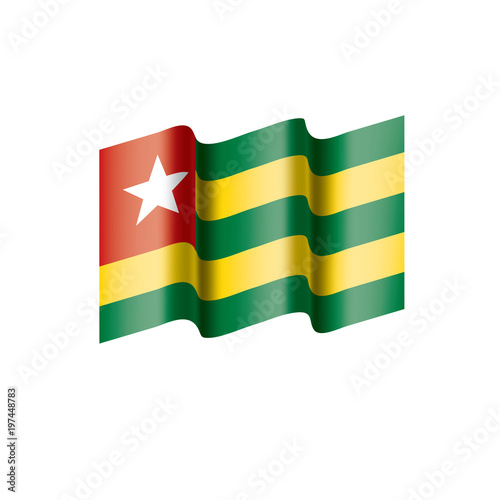 togo flag, vector illustration