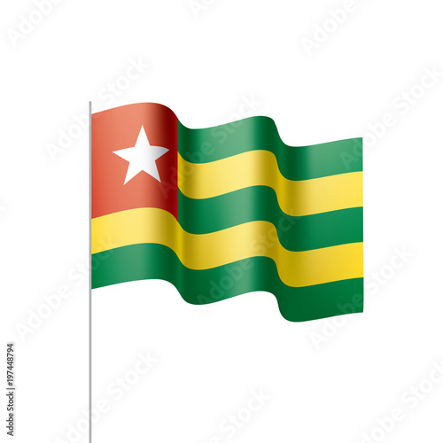 togo flag, vector illustration