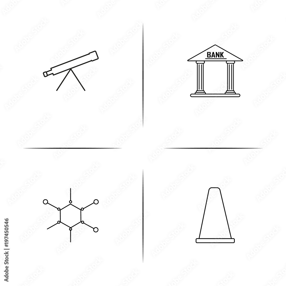 Education And Science simple linear icon set. Outline icons
