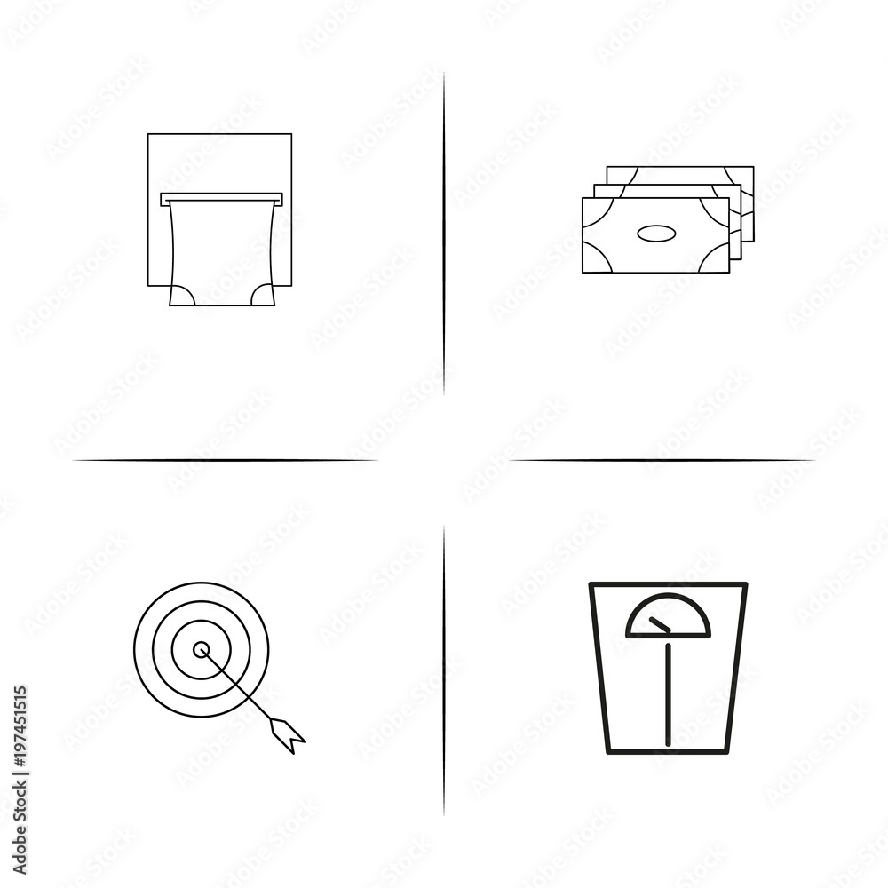 Banking, Finance And Money simple linear icon set.Simple outline icons Banking, Finance And Money simple linear icon set.Simple outline icons