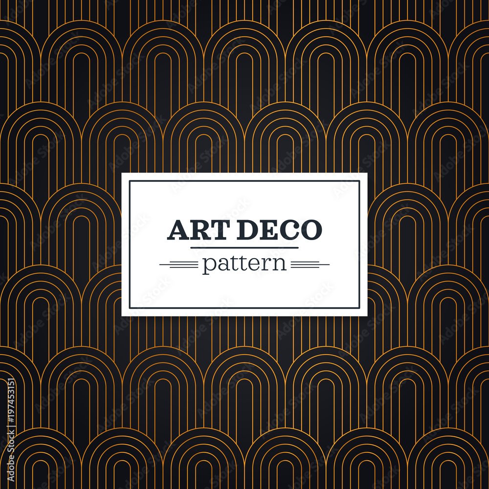 Stylish art deco style scales ornament Stylish art deco style scales ornament