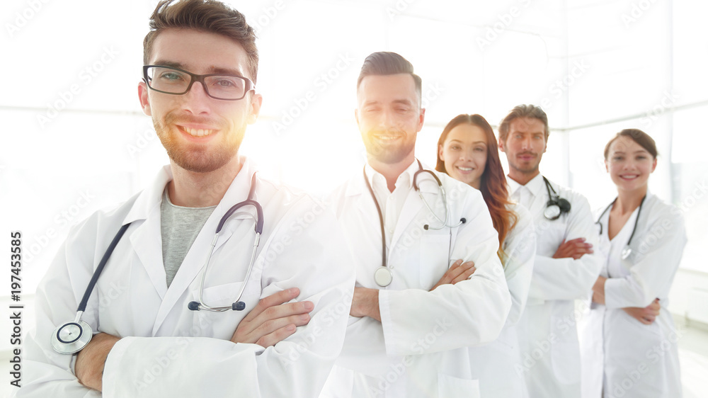 group portrait of leading medical professionals. group portrait of leading medical professionals.