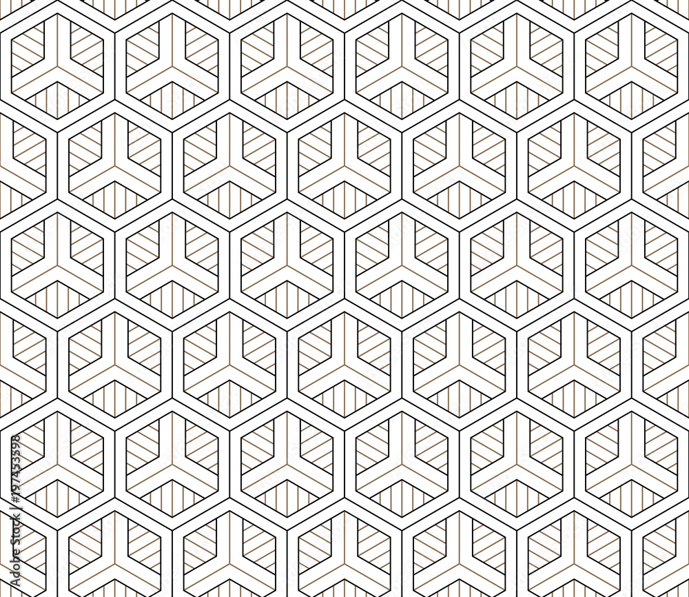 Vector seamless geometric pattern. Classic Chinese ancient fully editable ornament