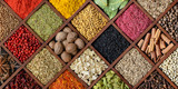 Colorful spice background.