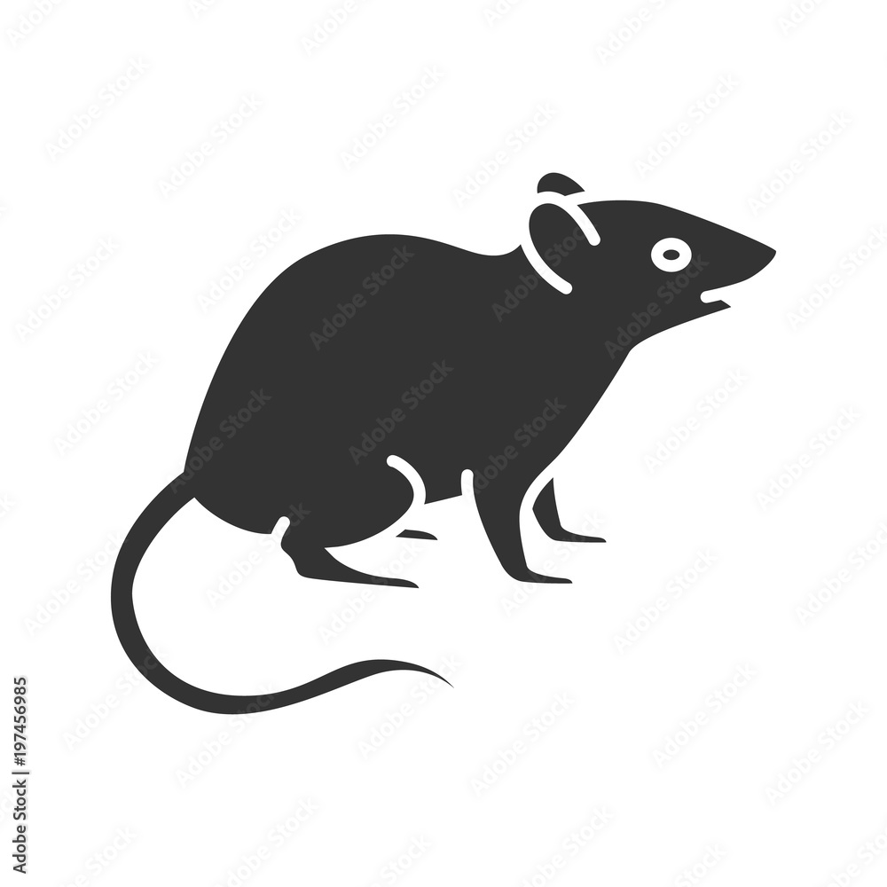 Obraz premium Mouse glyph icon