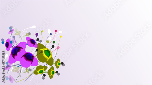Green and Purple flowers for background