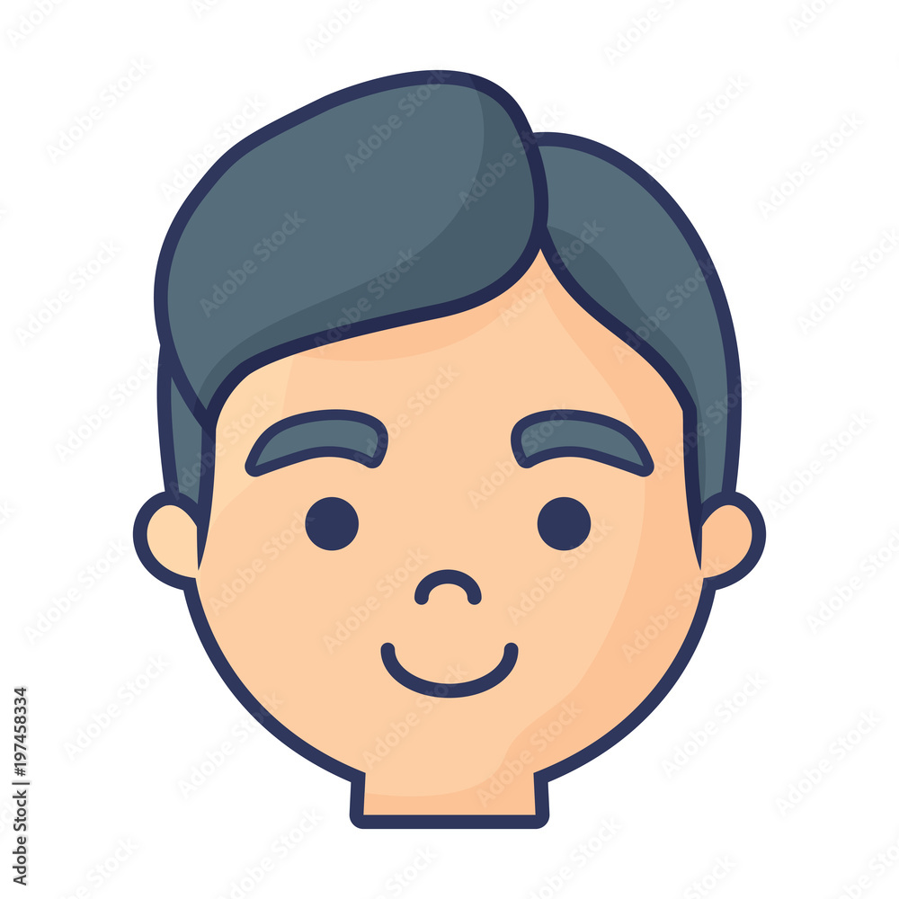 cartoon man face icon over white background, colorful design. vector illustration cartoon man face icon over white background, colorful design. vector illustration