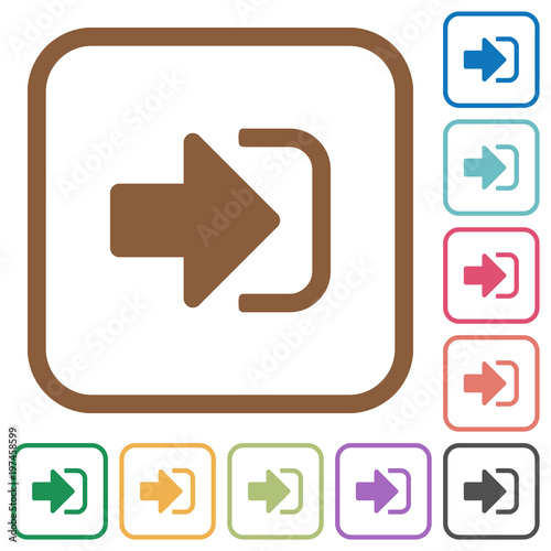 Sign in simple icons