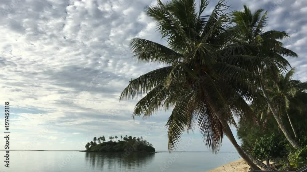 Landscape of Muri lagoon at sunset Rarotonga Cook Island Landscape of Muri lagoon at sunset Rarotonga Cook Island
