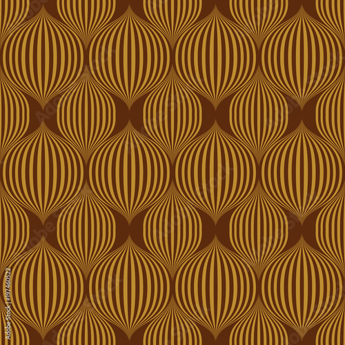 Retro wavy background. Seamless pattern. Vector. レトロなみなみパターン 