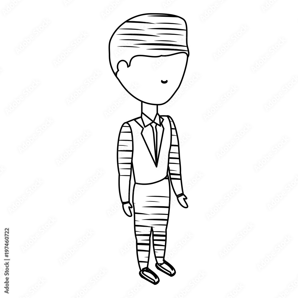 sketch of avatar businessman standing over white background, vector illustration sketch of avatar businessman standing over white background, vector illustration