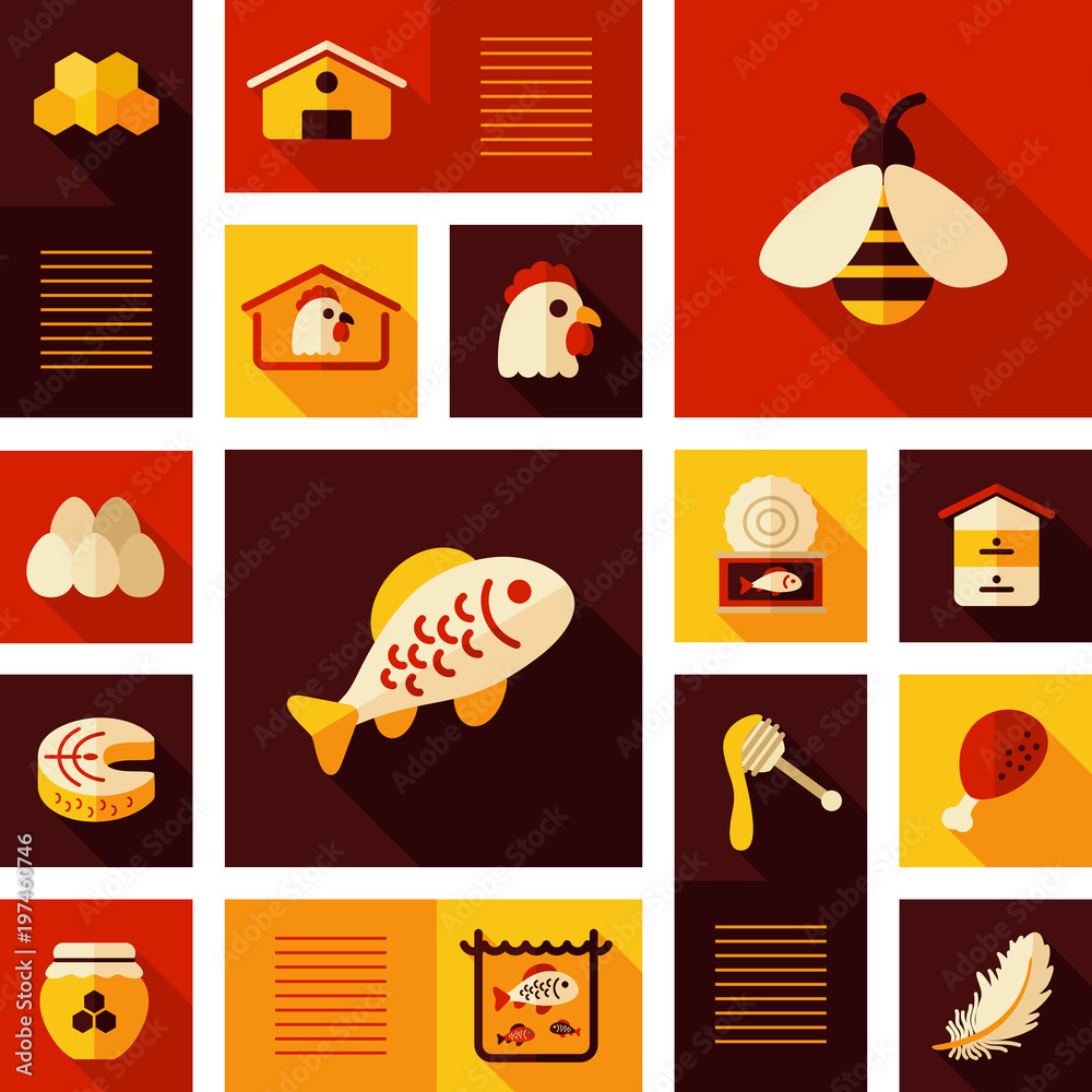 Farm animal icons vector set Farm animal icons vector set