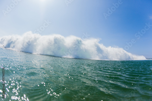 Ocean Wave Swimming Exploding White Water
