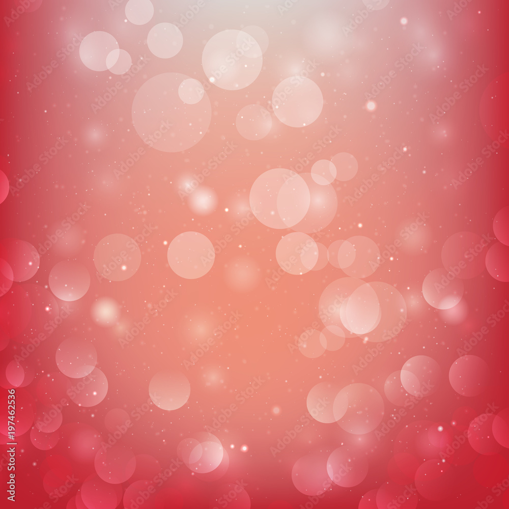 Abstract bokeh on red background. Abstract bokeh on red background.