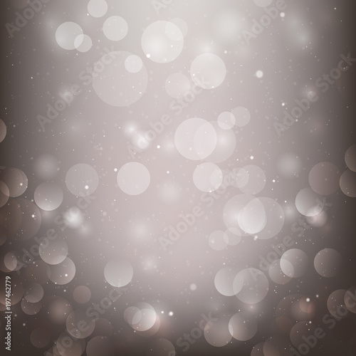 Abstract bokeh on brown background. 