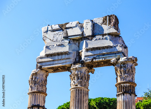 Broken Archstone in Roman Forum photo