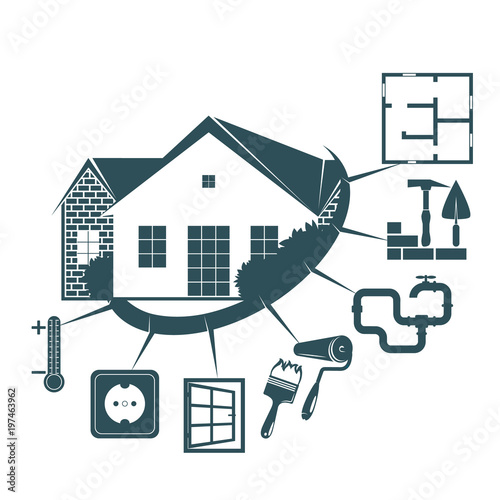 Repair of a housing symbol for business