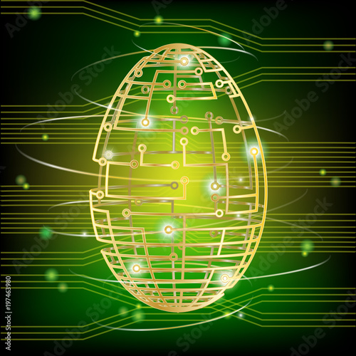 Circuit board egg green