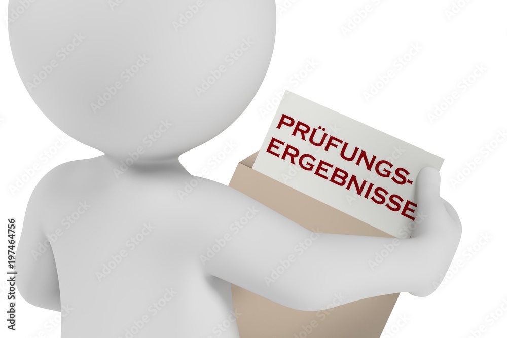 3d Männchen Prüfungsergebnisse Stock Illustration | Adobe Stock