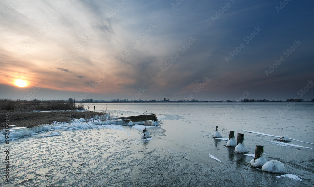 Obraz premium Ice and Snow create frozen world