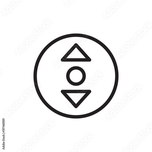 Free Download vertical scroll cursor outlined vector icon. Modern simple isolated sign. Pixel perfect vector  illustration for logo, website, mobile app and other designs - GFXLoad