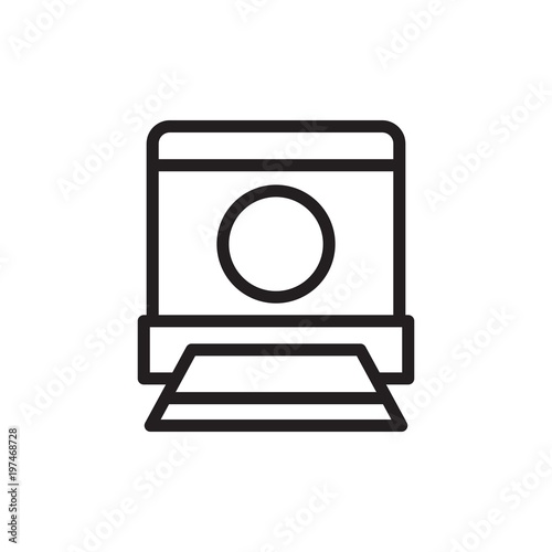 photo camera outlined vector icon. Modern simple isolated sign. Pixel perfect vector illustration for logo, website, mobile app and other designs