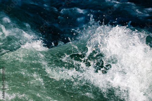 Stormy waves in the ocean as a background