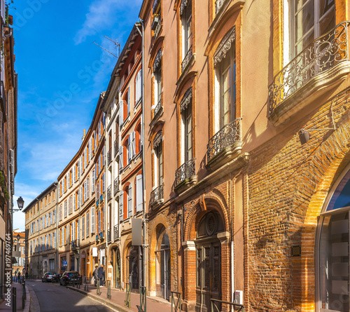 Rue toulousaine, Haute-Garonne, Occitanie en France