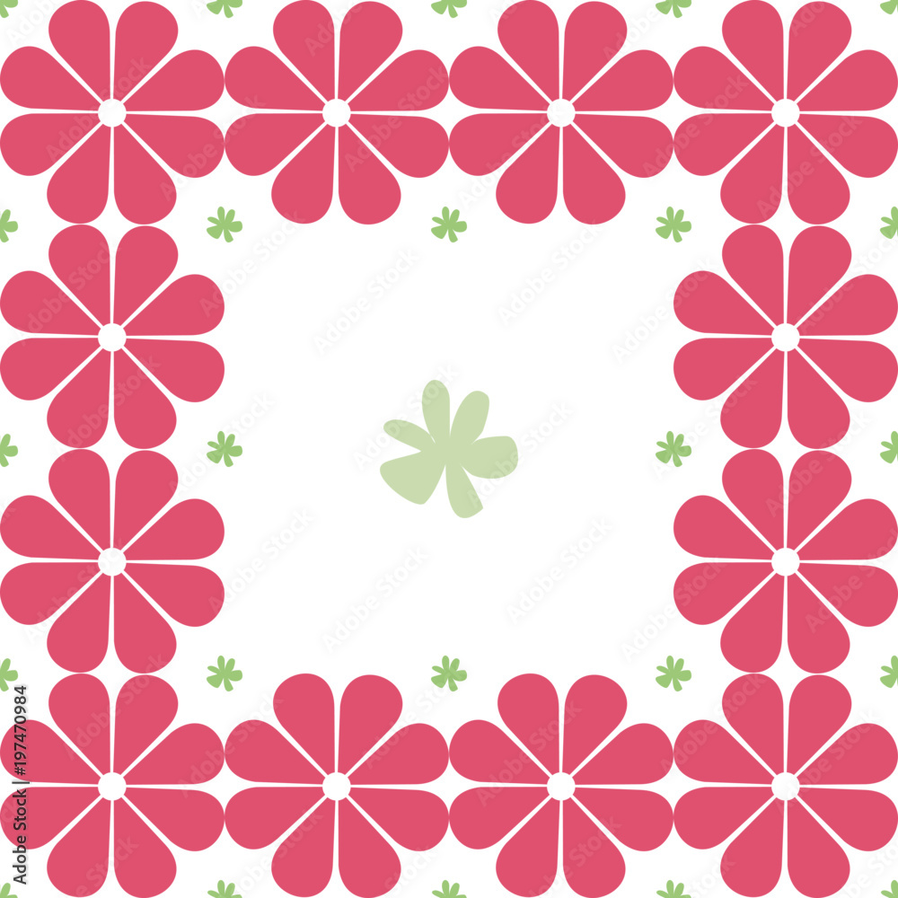 Seamless floral pattern with daisies and leaves Seamless floral pattern with daisies and leaves