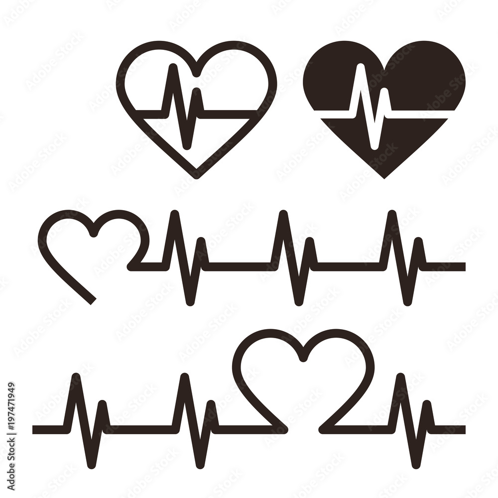 Heartbeat icons Heartbeat icons