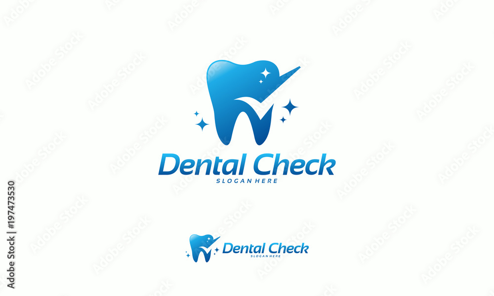 Dental Check logo designs concept, Health Dental logo designs vector