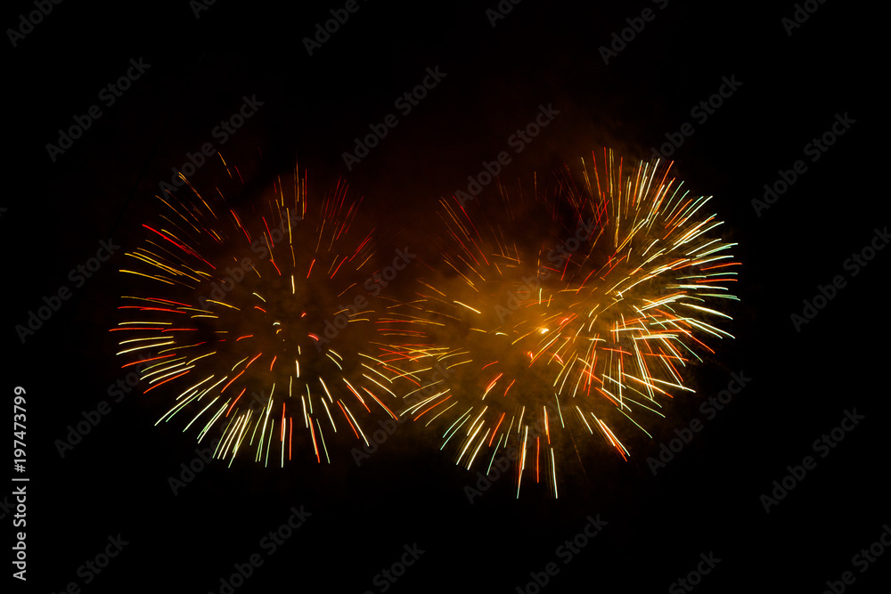 Obraz premium firework color night dark sky