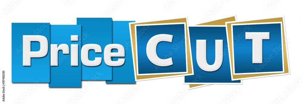 Price Cut Blue Stripes Squares 